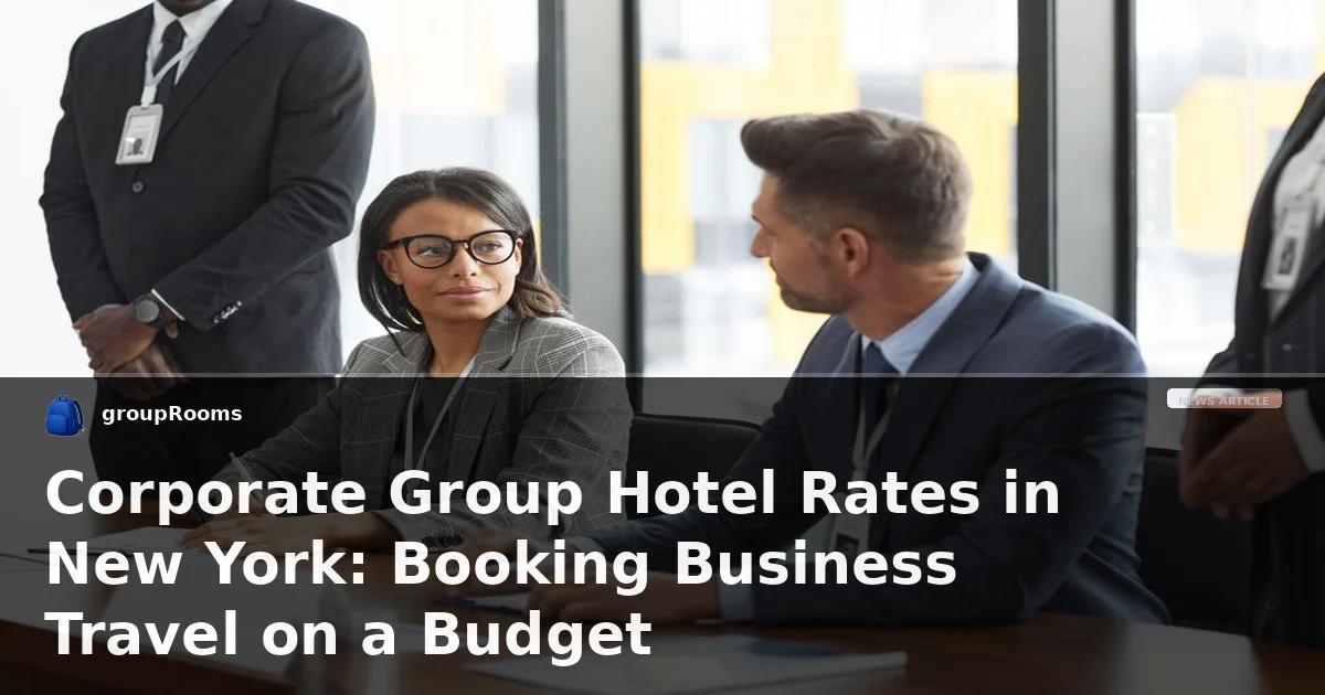 Corporate Group Hotel Rates in New York: Booking Business Travel on a Budget