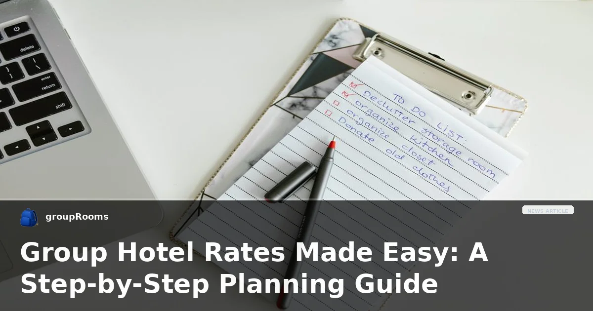Group Hotel Rates Made Easy: A Step-by-Step Planning Guide