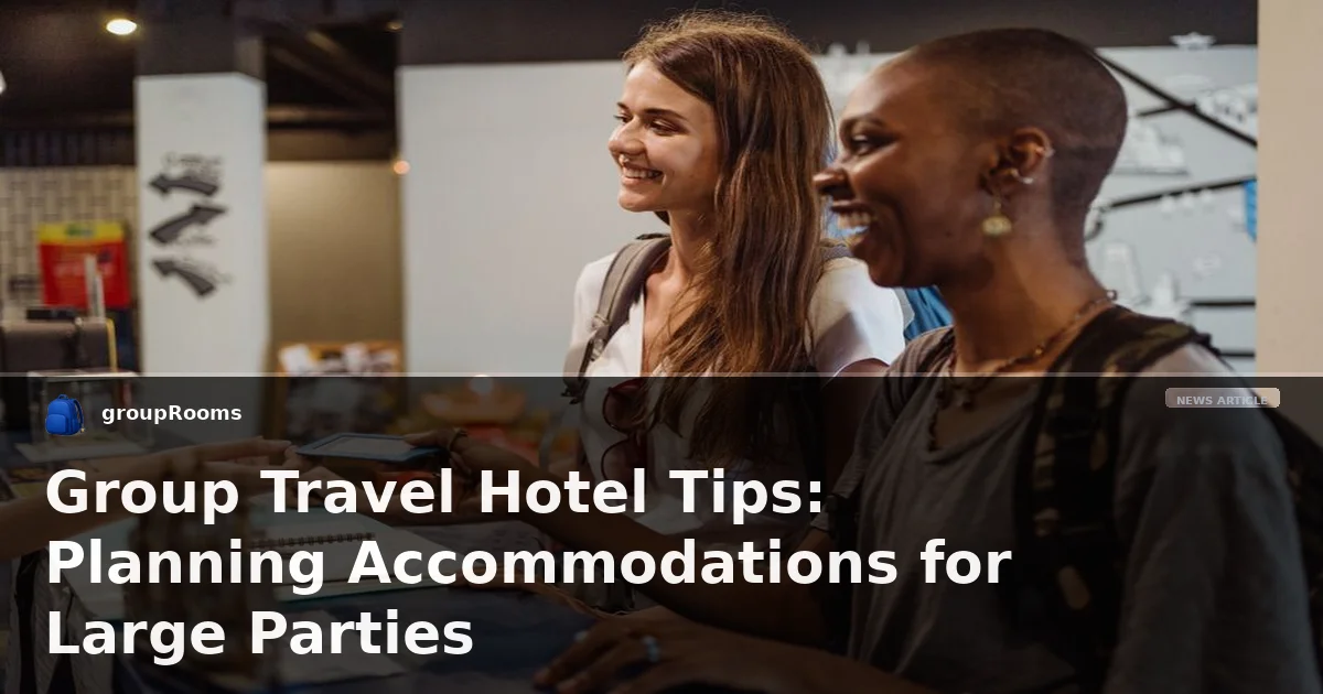 Group Travel Hotel Tips: Planning Accommodations for Large Parties