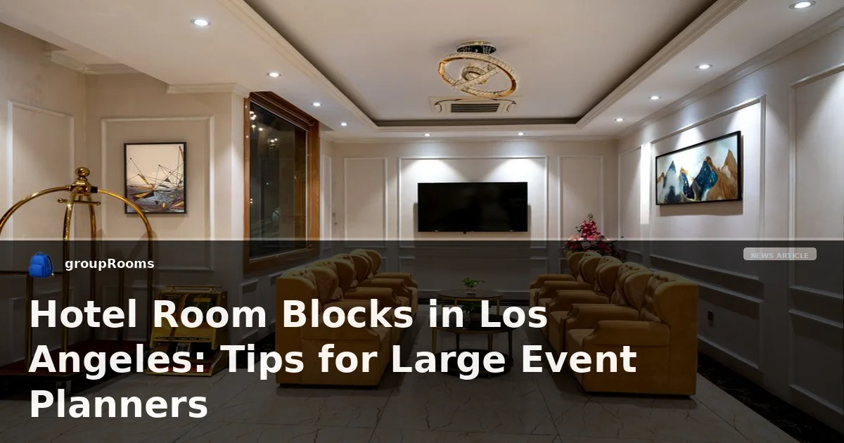 Hotel Room Blocks in Los Angeles: Tips for Large Event Planners