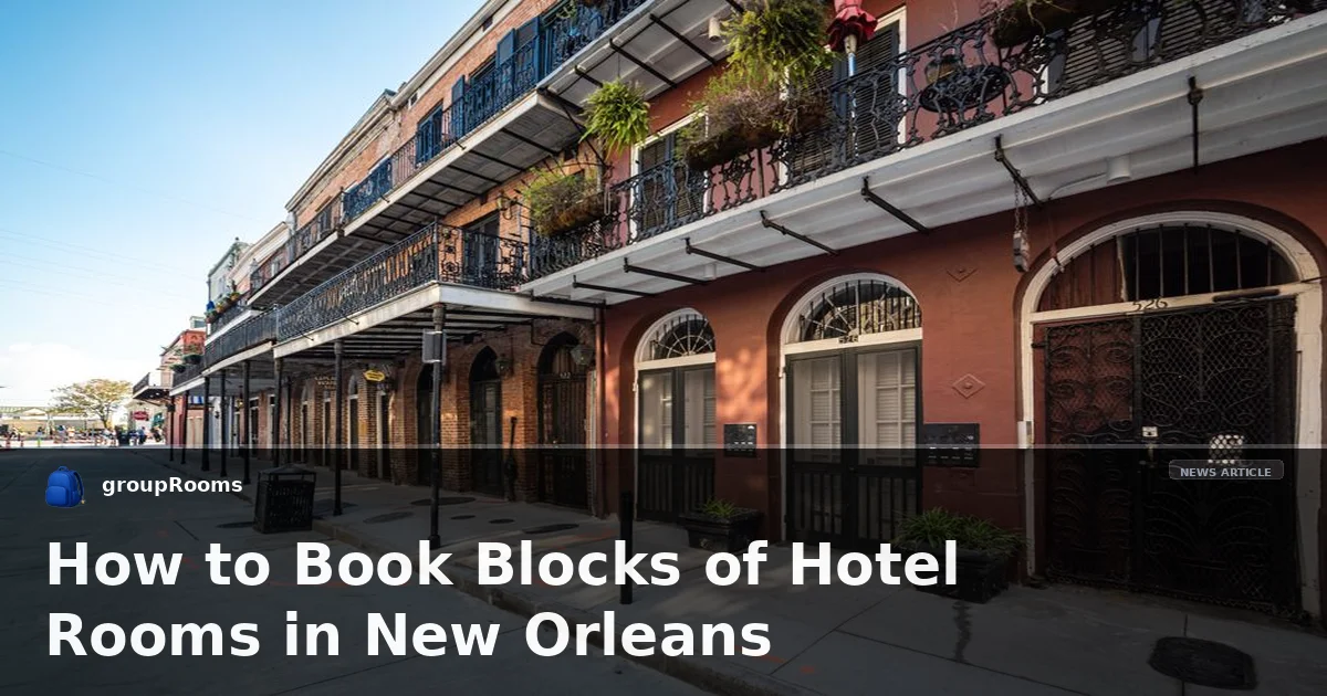 How to Book Blocks of Hotel Rooms in New Orleans