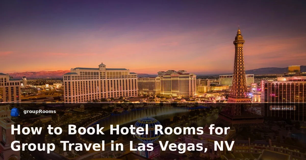 How to Book Hotel Rooms for Group Travel in Las Vegas, NV
