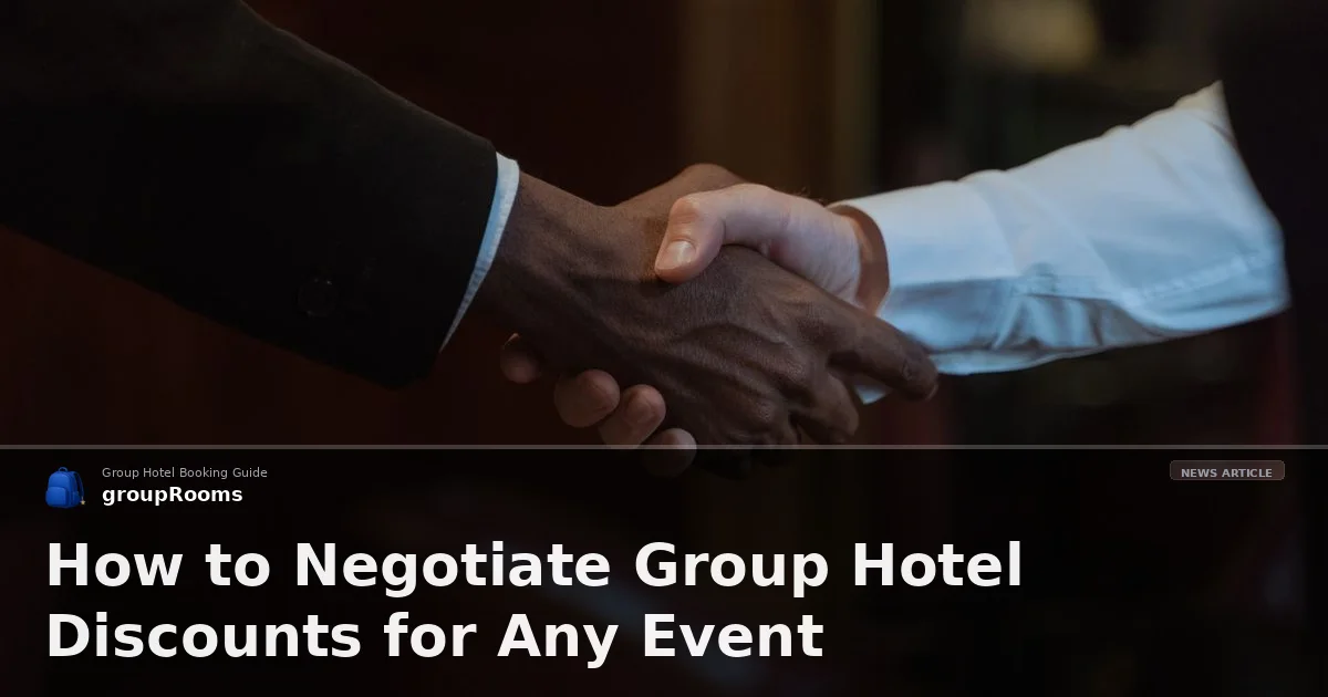How to Negotiate Group Hotel Discounts for Any Event