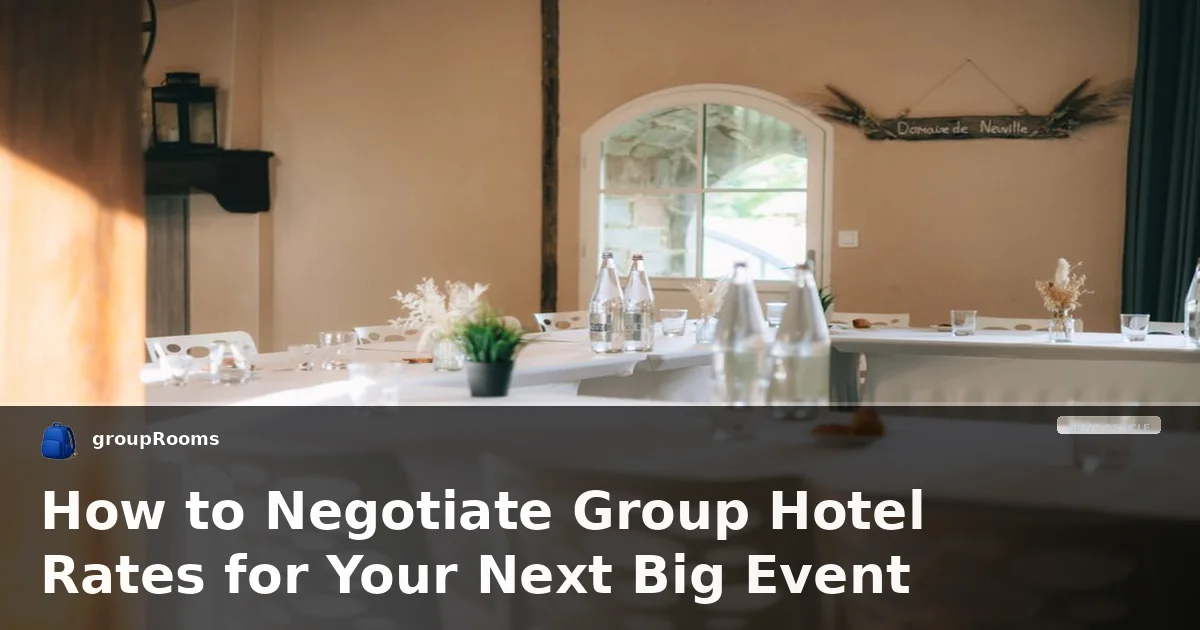 How to Negotiate Group Hotel Rates for Your Next Big Event