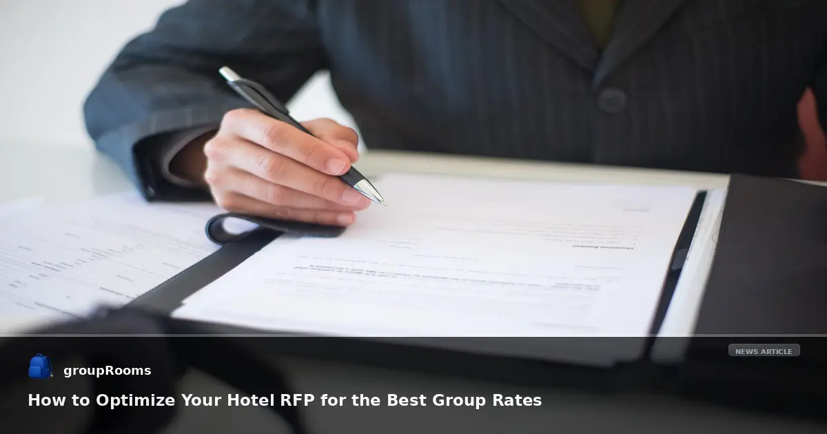 How to Optimize Your Hotel RFP for the Best Group Rates