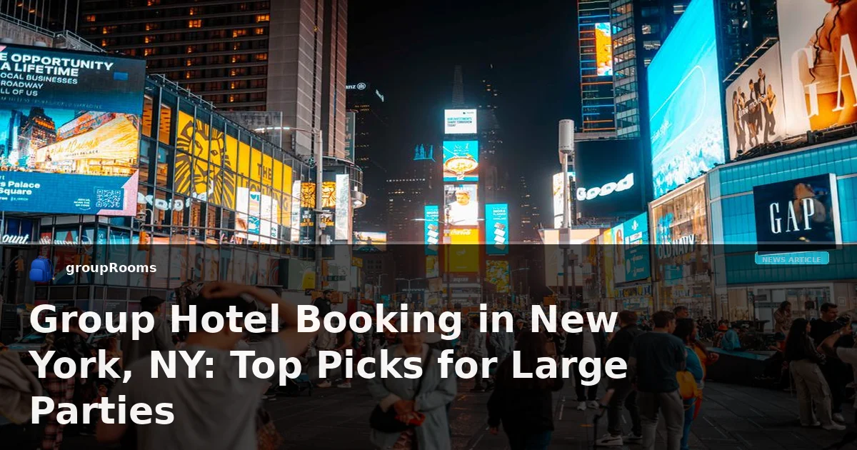 Group Hotel Booking in New York, NY: Top Picks for Large Parties
