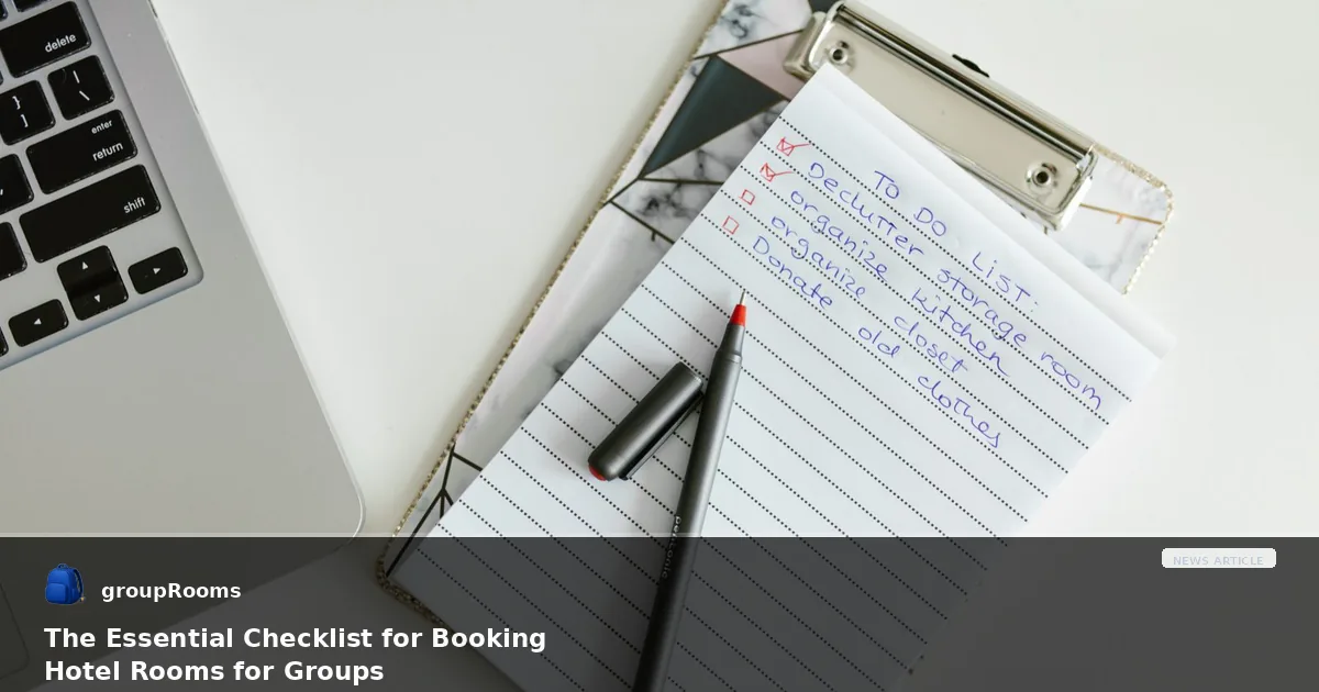 The Essential Checklist for Booking Hotel Rooms for Groups