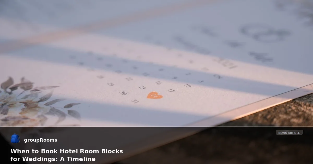 When to Book Hotel Room Blocks for Weddings: A Timeline