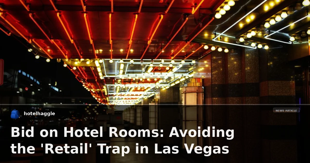 Bid on Hotel Rooms: Avoiding the 'Retail' Trap in Las Vegas