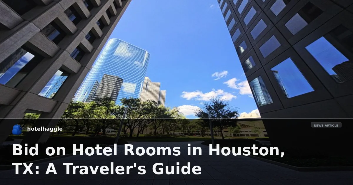 Bid on Hotel Rooms in Houston, TX: A Traveler's Guide
