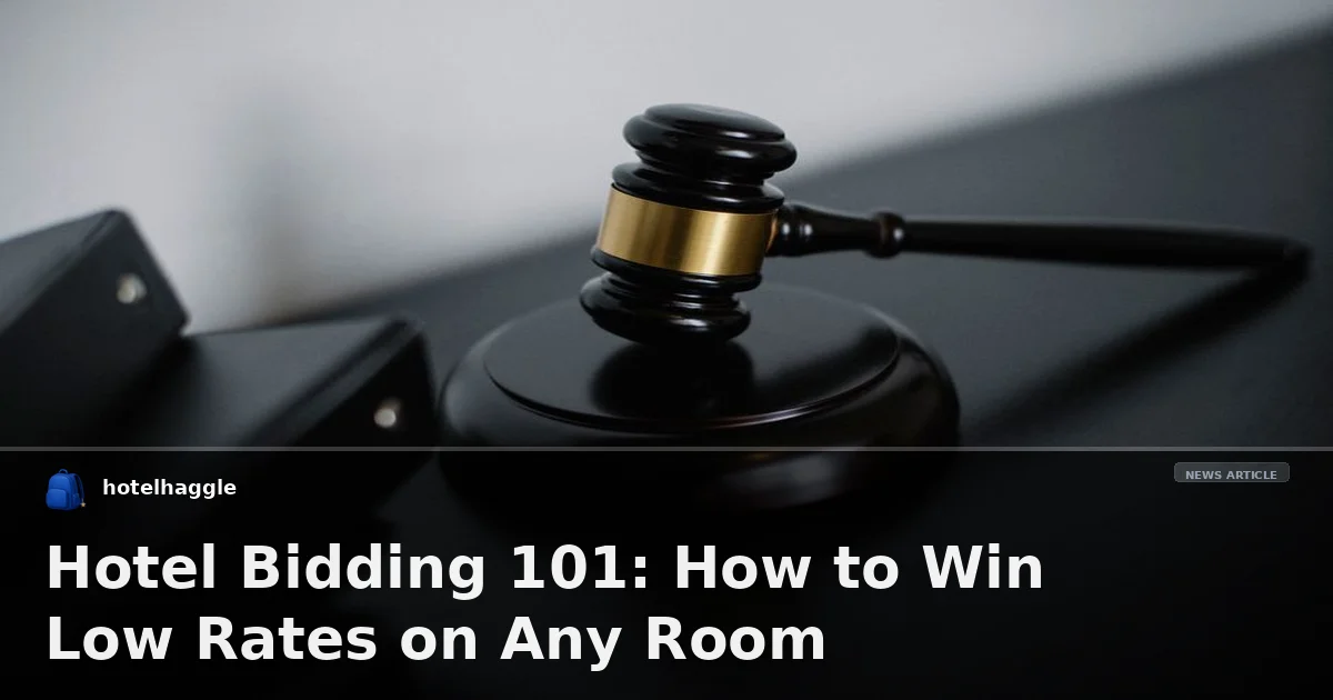 Hotel Bidding 101: How to Win Low Rates on Any Room