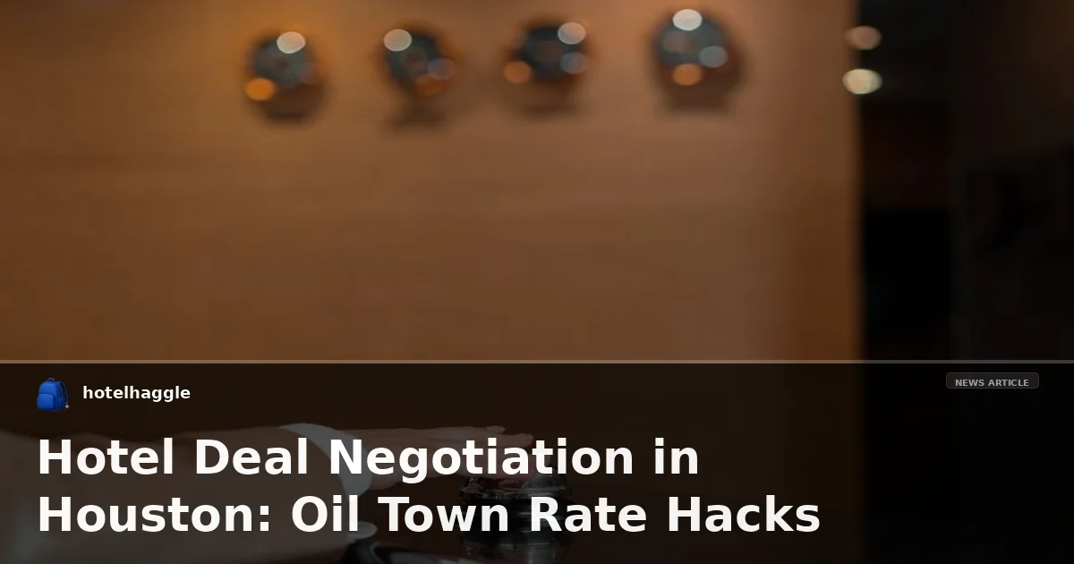 Hotel Deal Negotiation in Houston: Oil Town Rate Hacks
