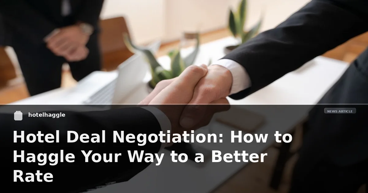 Hotel Deal Negotiation: How to Haggle Your Way to a Better Rate