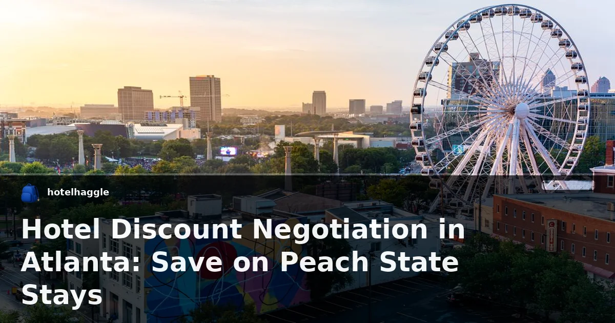 Hotel Discount Negotiation in Atlanta: Save on Peach State Stays