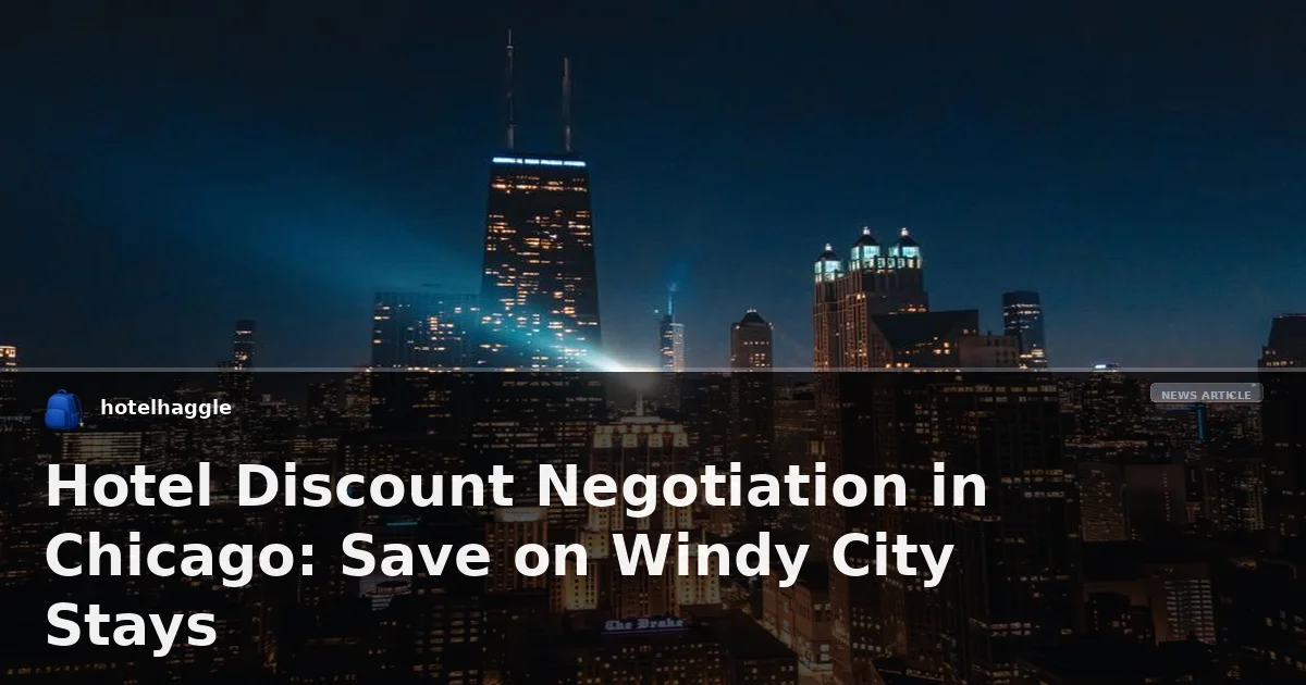 Hotel Discount Negotiation in Chicago: Save on Windy City Stays