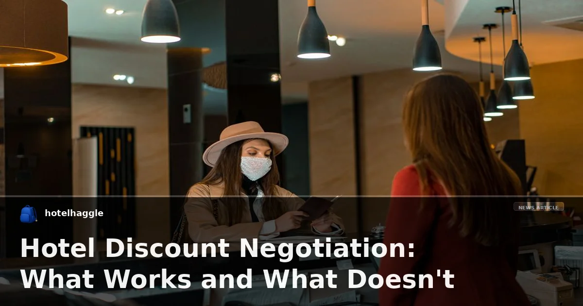 Hotel Discount Negotiation: What Works and What Doesn't