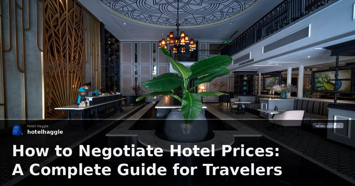 How to Negotiate Hotel Prices: A Complete Guide for Travelers