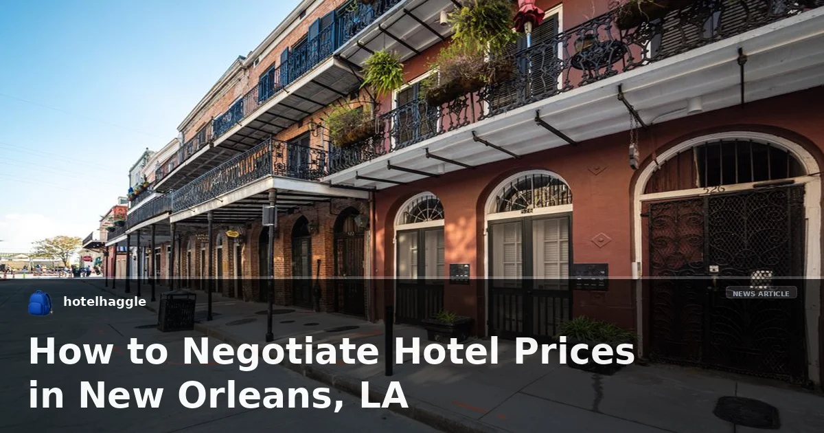 How to Negotiate Hotel Prices in New Orleans, LA