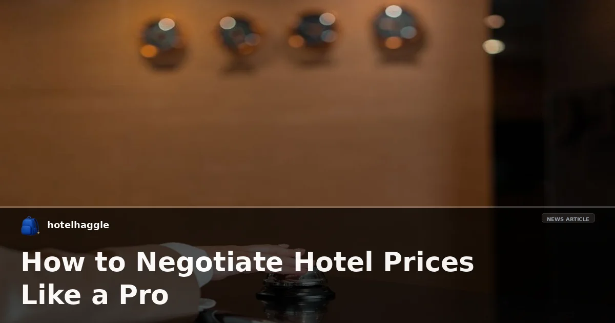 How to Negotiate Hotel Prices Like a Pro
