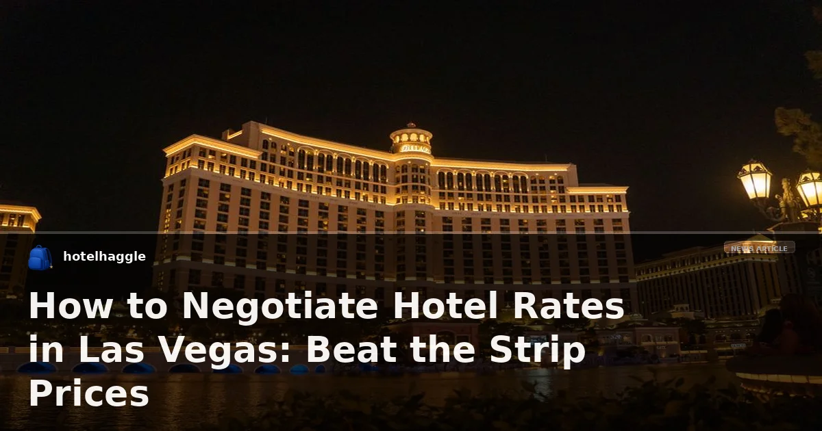 How to Negotiate Hotel Rates in Las Vegas: Beat the Strip Prices
