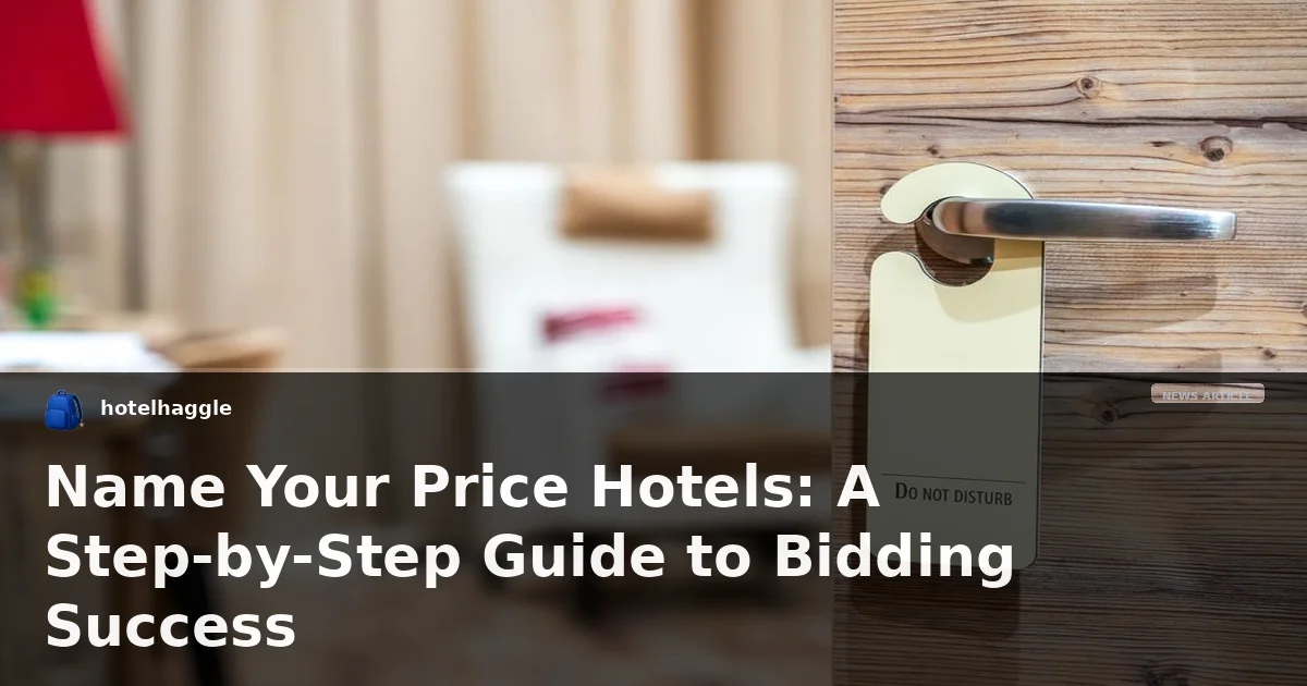 Name Your Price Hotels: A Step-by-Step Guide to Bidding Success