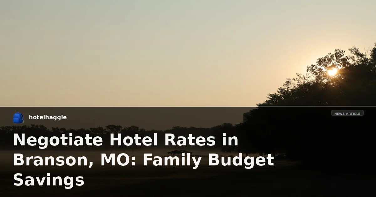 Negotiate Hotel Rates in Branson, MO: Family Budget Savings