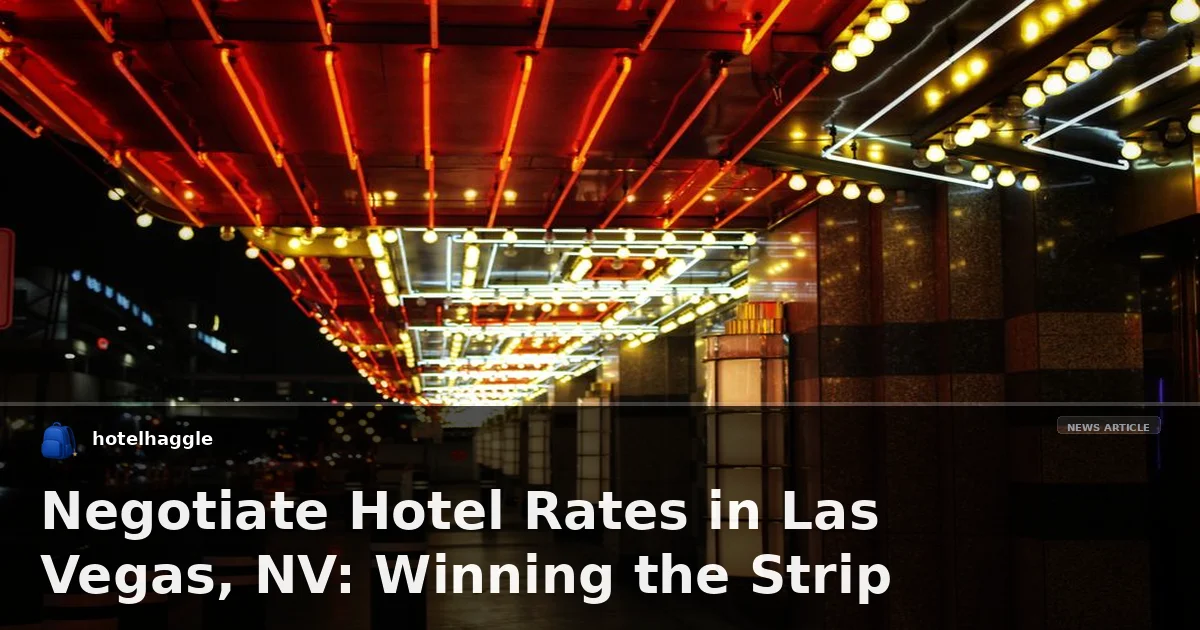 Negotiate Hotel Rates in Las Vegas, NV: Winning the Strip