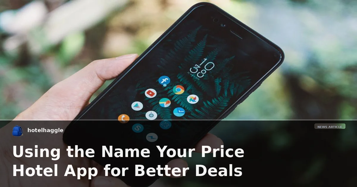 Using the Name Your Price Hotel App for Better Deals