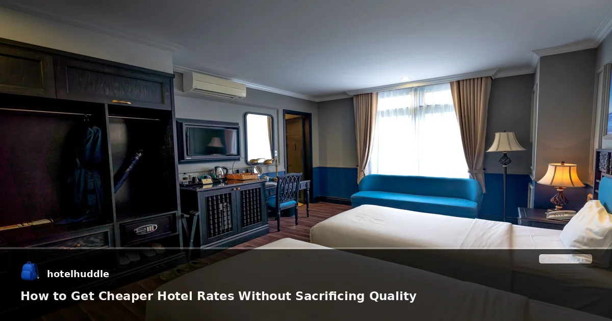 How to Get Cheaper Hotel Rates Without Sacrificing Quality