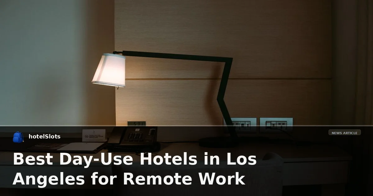 Best Day-Use Hotels in Los Angeles for Remote Work