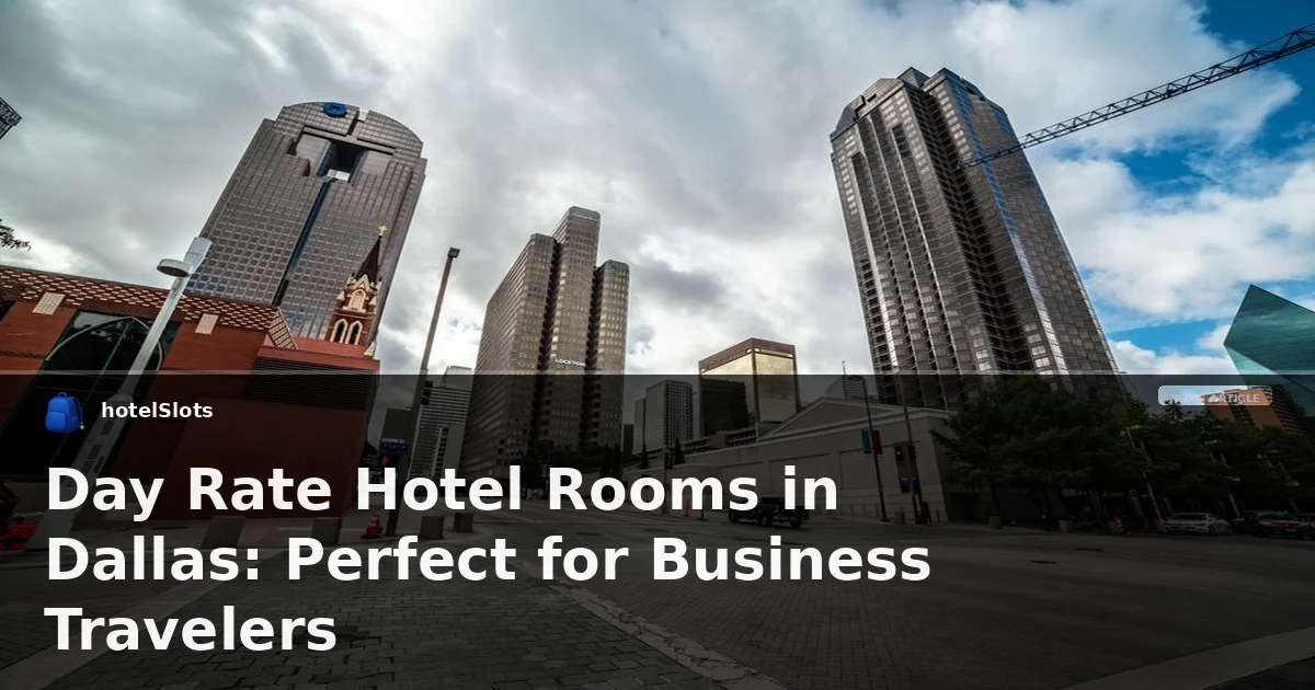 Day Rate Hotel Rooms in Dallas: Perfect for Business Travelers