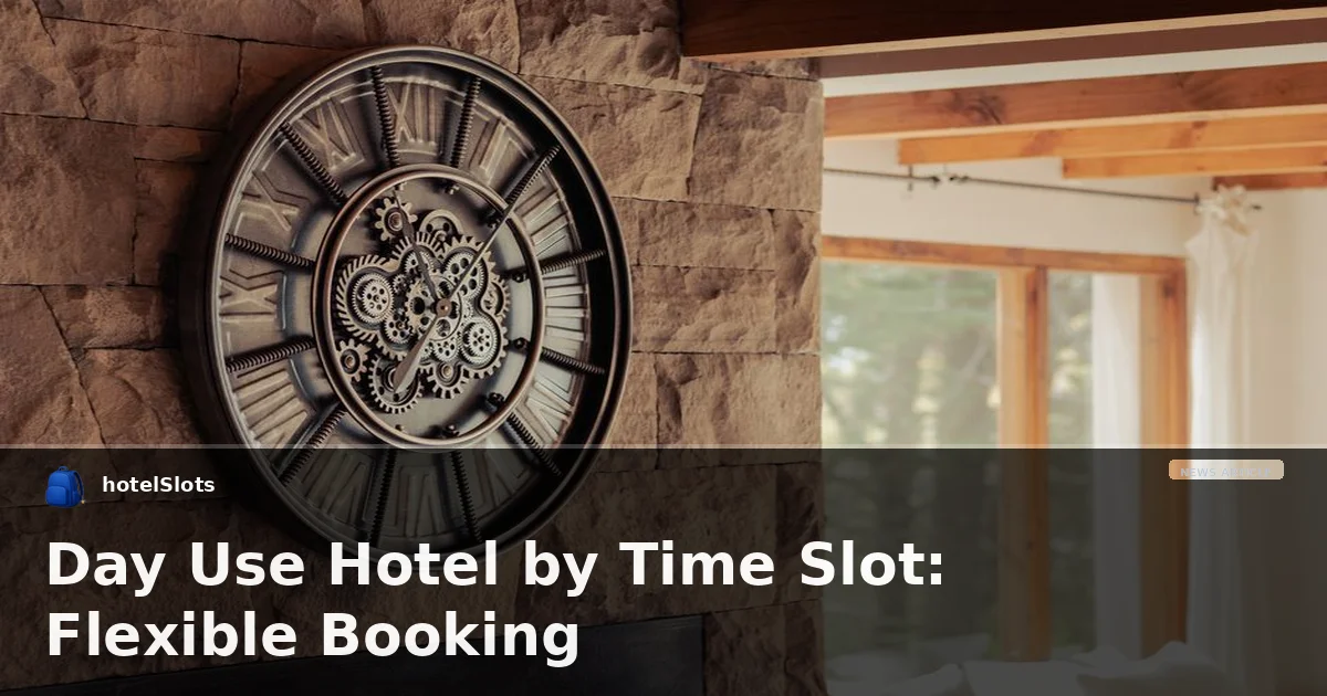 Day Use Hotel by Time Slot: Flexible Booking