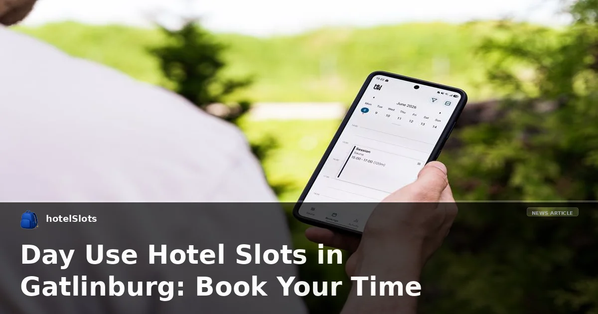Day Use Hotel Slots in Gatlinburg: Book Your Time
