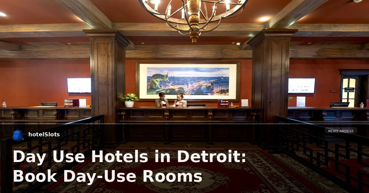Day Use Hotels in Detroit: Book Day-Use Rooms
