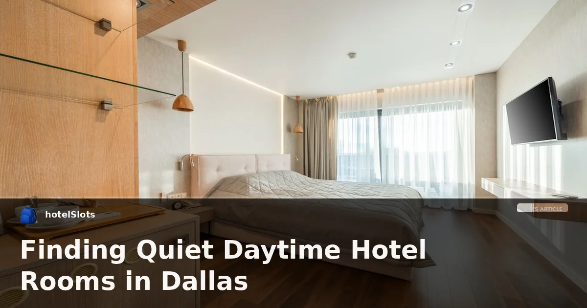 Finding Quiet Daytime Hotel Rooms in Dallas