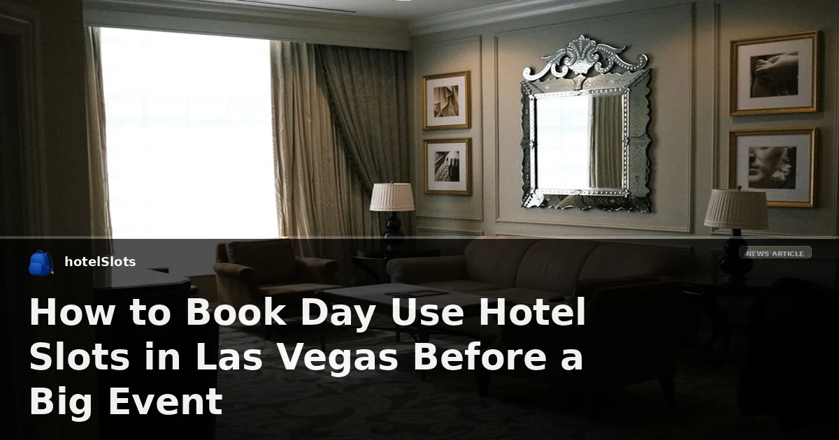 How to Book Day Use Hotel Slots in Las Vegas Before a Big Event