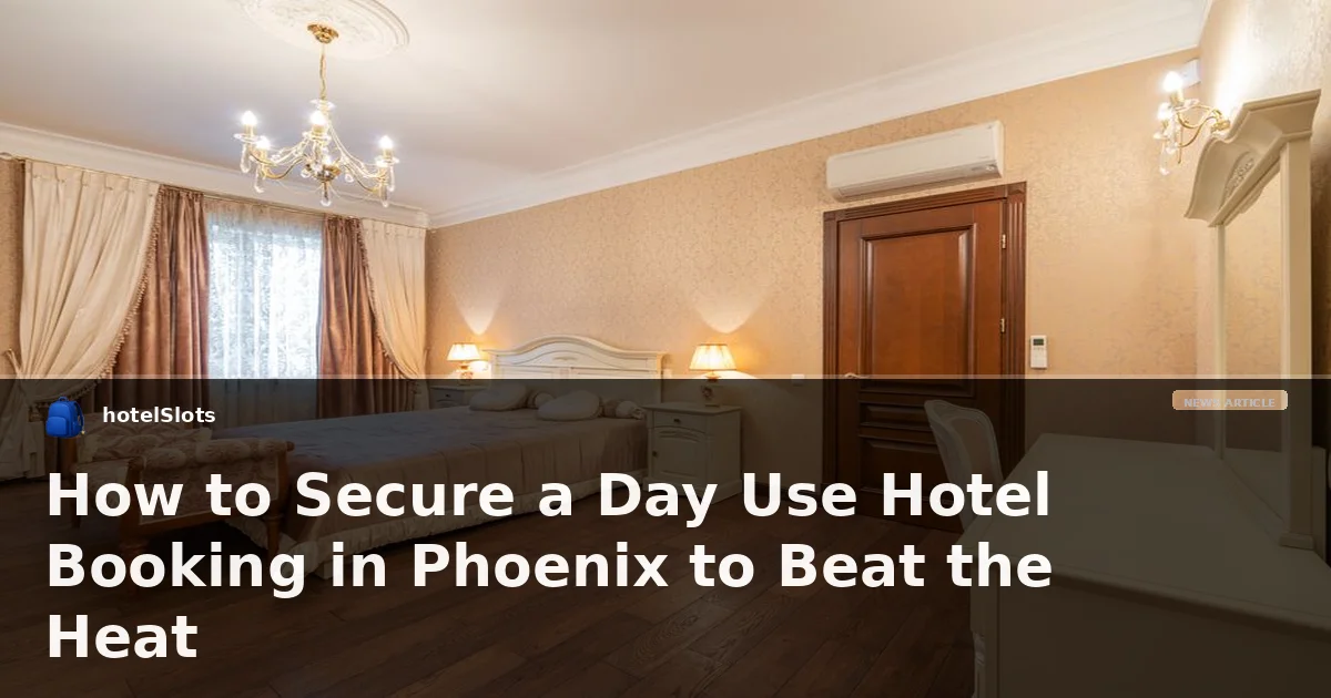 How to Secure a Day Use Hotel Booking in Phoenix to Beat the Heat