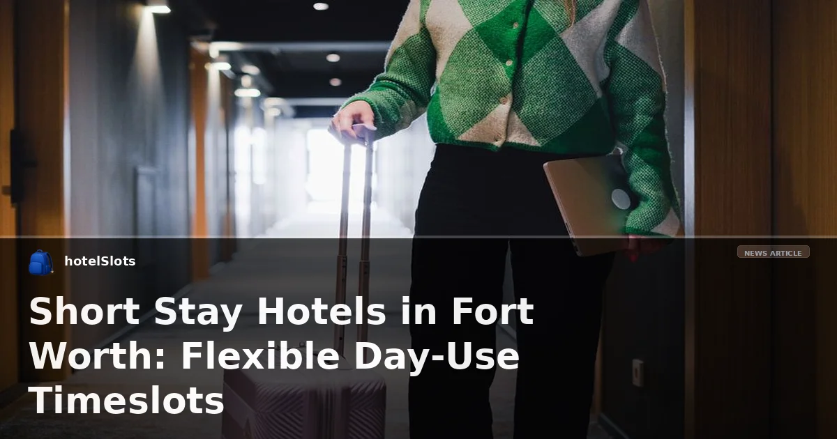 Short Stay Hotels in Fort Worth: Flexible Day-Use Timeslots
