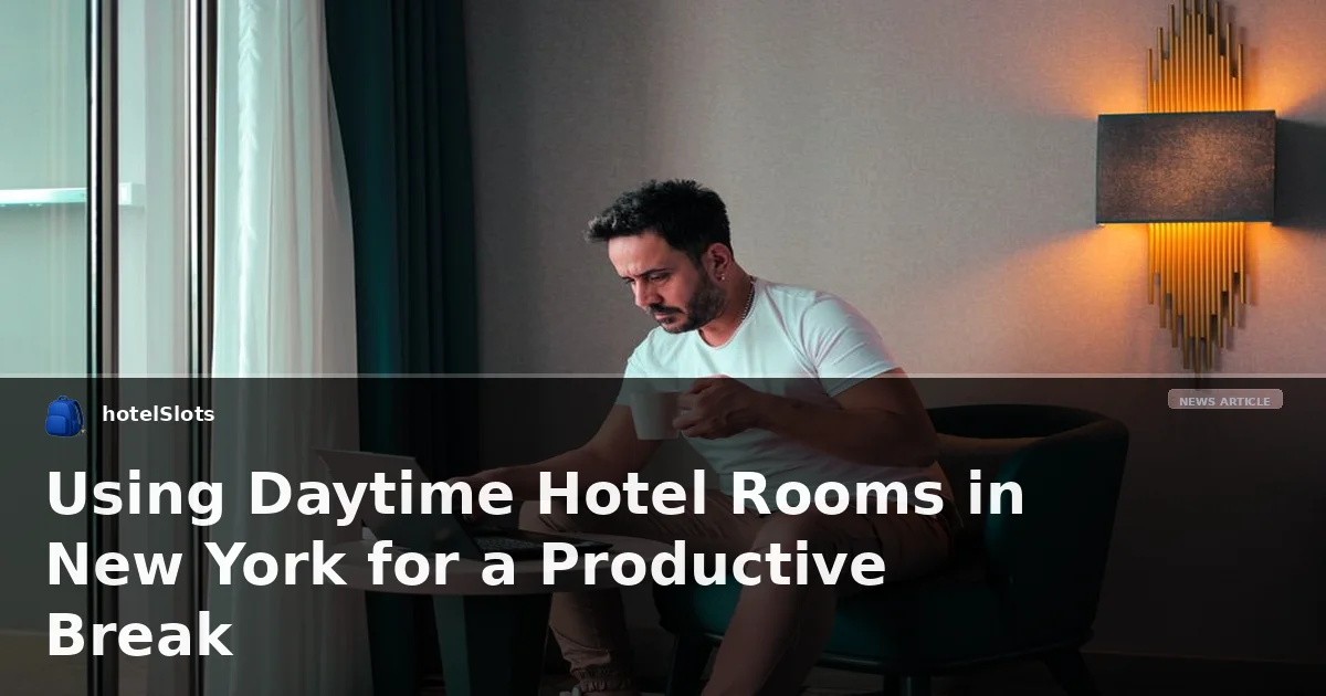 Using Daytime Hotel Rooms in New York for a Productive Break